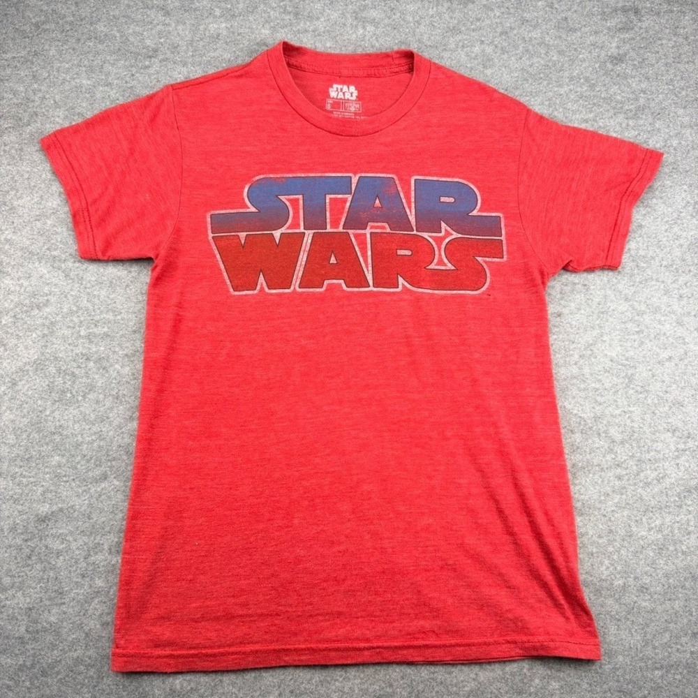 Star Wars Fifth Sun Logo Graphic T-Shirt Men’s Small Red Short Sleeve